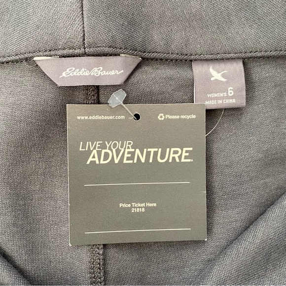 Eddie Bauer Women's Gray Trousers Stretch Pants Zip Hook and Eye Closure Size 6 - Picture 11 of 15